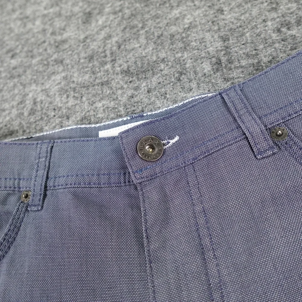 Brax Pants Mens 33x34 Gray Cooper Fancy Regular Fit Straight Leg Actual(31x27.5)